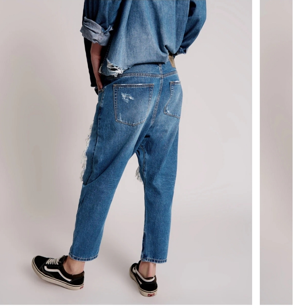 One Teaspoon Distressed Blue Jeans - Picture 2 of 14